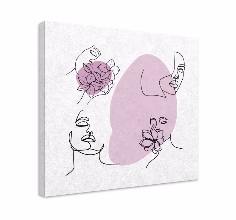 Cuadro para recibidor Rostros de mujer minimalista - TenVinilo