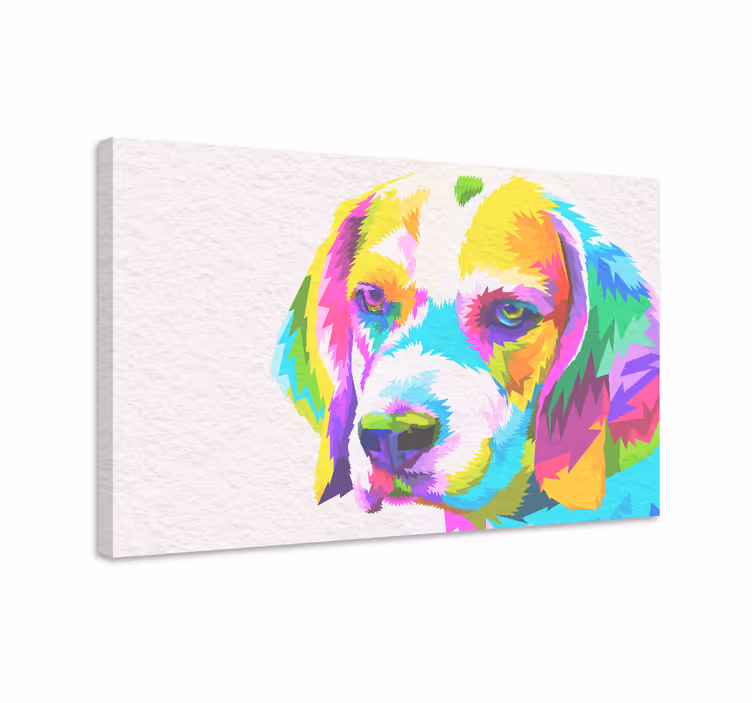 Cuadro perro Beagle acuarela - TenVinilo
