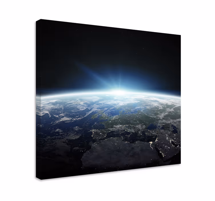 Cuadro mapa tierra desde el espacio - TenVinilo