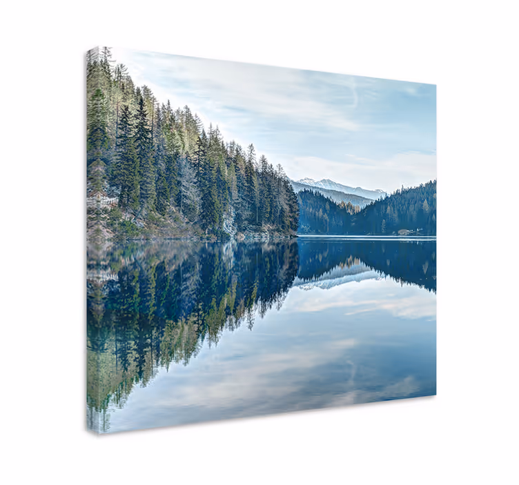 Cuadro paisajes reflejo del lago tranquilo - TenVinilo