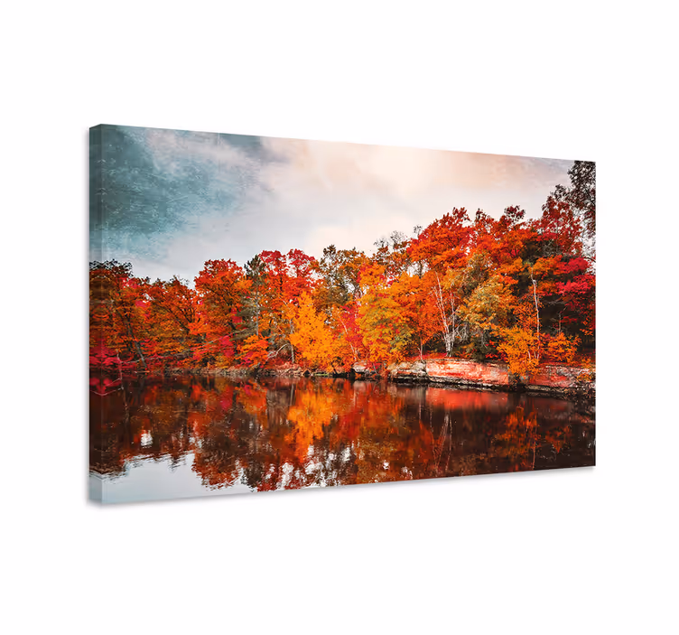 Cuadro paisajes reflexiones de otoño - TenVinilo