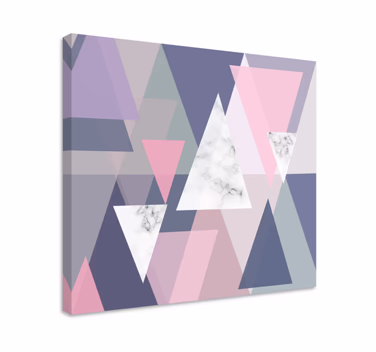Cuadro figuras geométricas patrones triangulares abstractos - TenVinilo