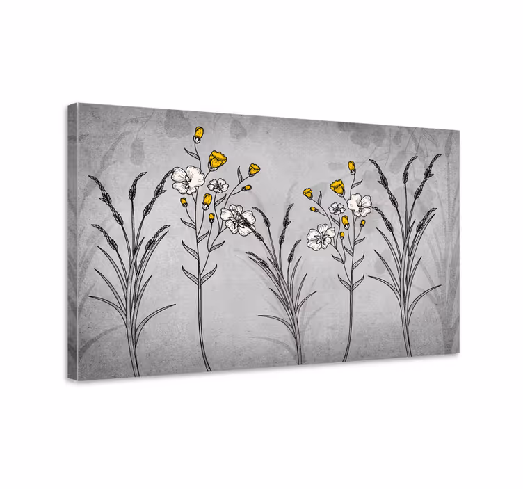 Cuadro de flores diseño floral botánico - TenVinilo