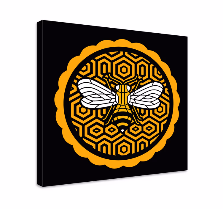 Cuadro animales Abeja-animales-geométricos - TenVinilo