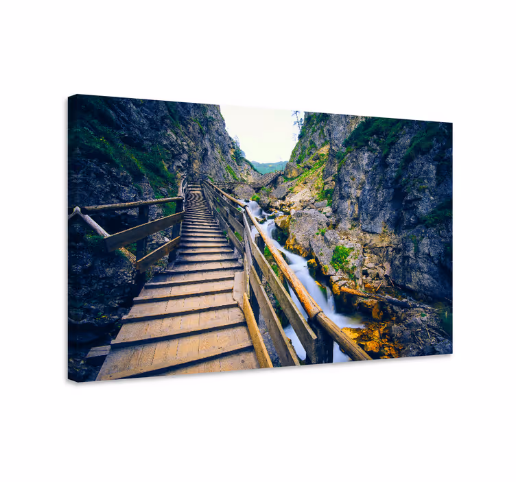 Cuadro paisajes sendero del río pintoresco - TenVinilo