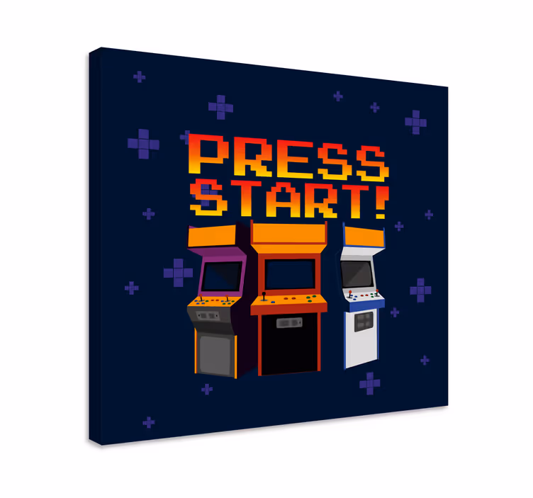 Cuadro decorativo videojuego máquinas de arcade retro - TenVinilo