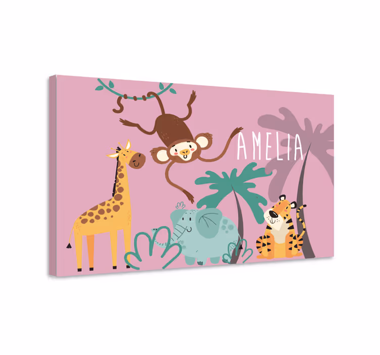 Cuadro infantil Jungla infantil "boho" - TenVinilo