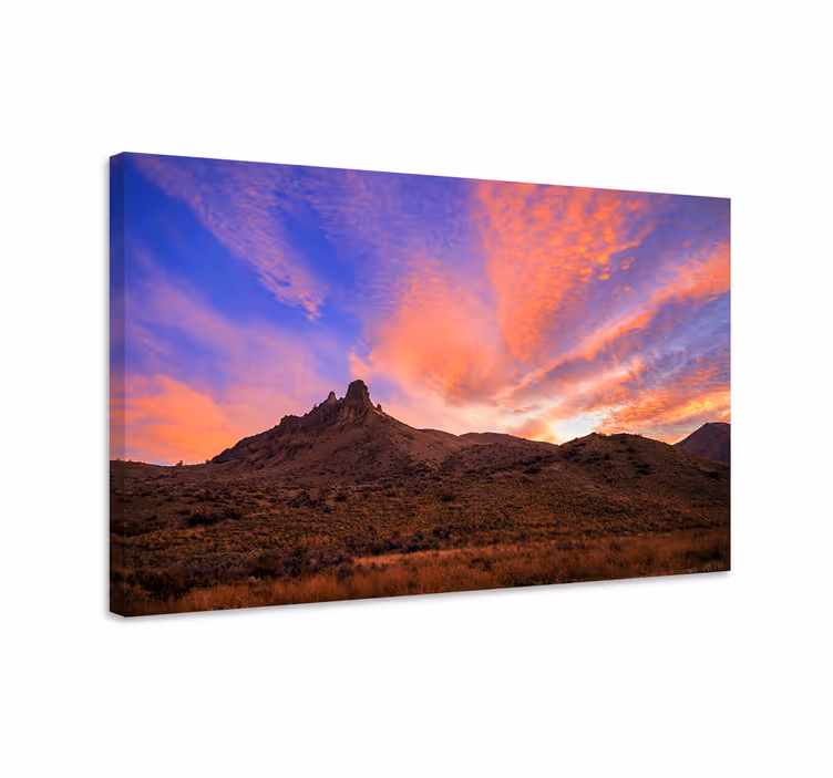 Cuadro paisajes montañas al anochecer - TenVinilo
