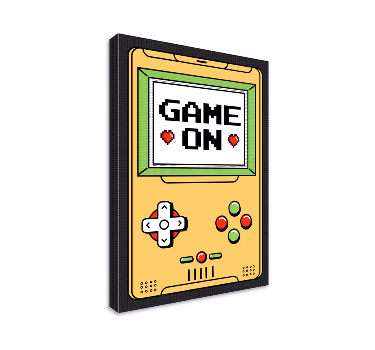 Cuadro decorativo videojuego juego en consola¡Bienvenido al juego - TenVinilo