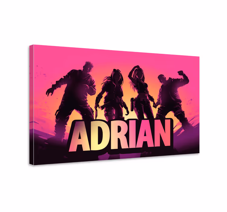 Cuadro decorativo videojuego personajes bailando Personajes baila - TenVinilo