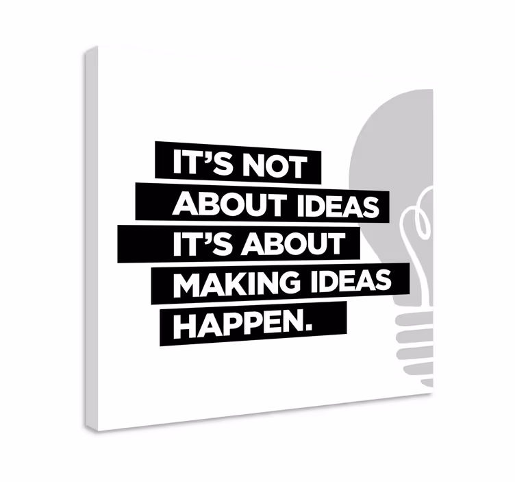 Cuadro frase motivadora las ideas son la clave para el éxito. Las - TenVinilo
