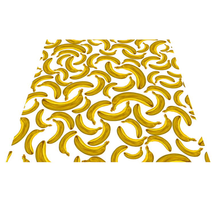 Alfombra vinílica amarilla diseño de plátano - TenVinilo