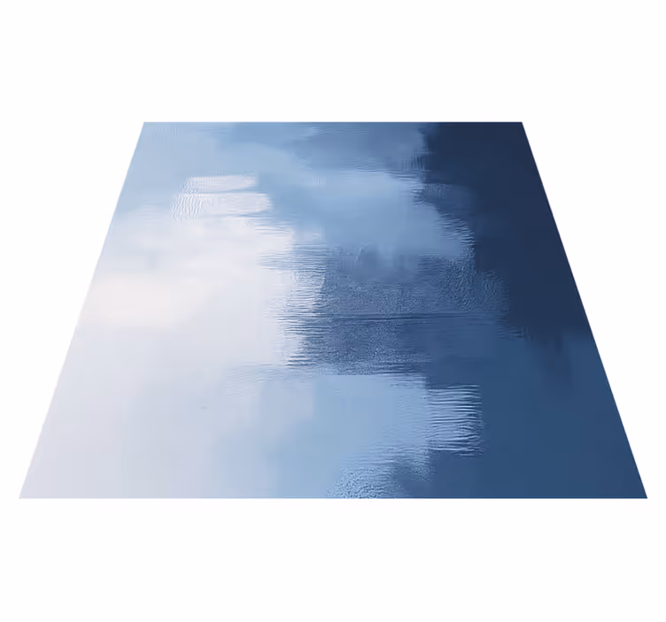 Alfombra vinílica azul arte expresionista abstracto - TenVinilo