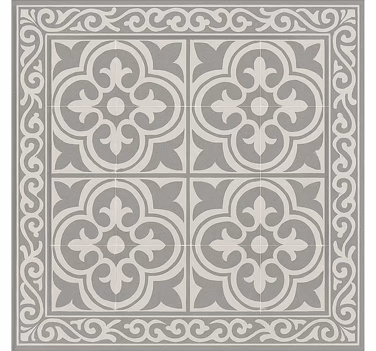 Alfombra vinílica cuadrada elegantes azulejos grises - TenVinilo