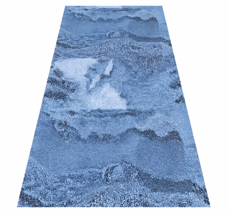 Alfombra vinílica imitación mármol textura azul profundo - TenVinilo
