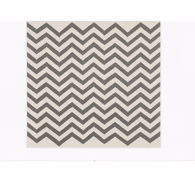 Alfombra vinílica comedor patrón de zigzag de chevron - TenVinilo