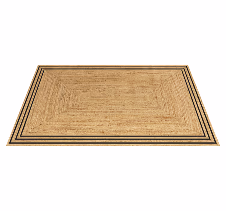 Alfombra vinílica cocina textura de yute natural - TenVinilo