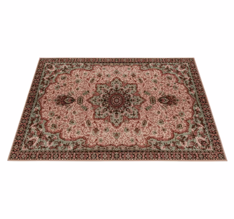Alfombra vinílica salón rosa vintage - TenVinilo