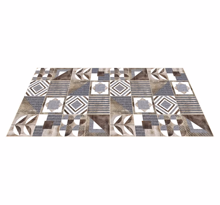 Alfombra vinílica cocina naturaleza geométrica abstracta - TenVinilo