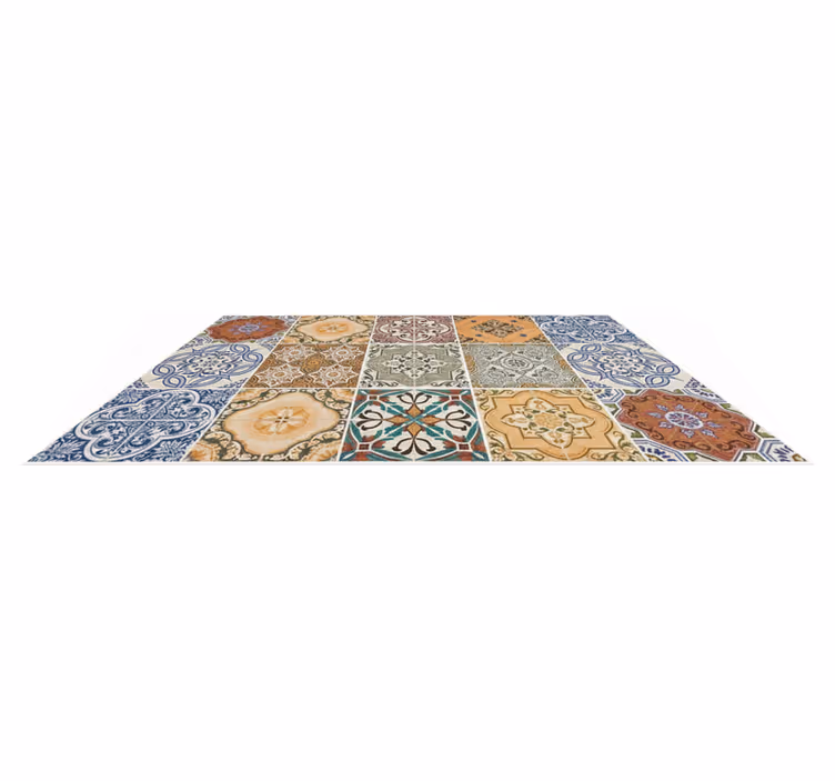 Alfombra vinílica cocina mosaico mediterráneo ecléctico - TenVinilo