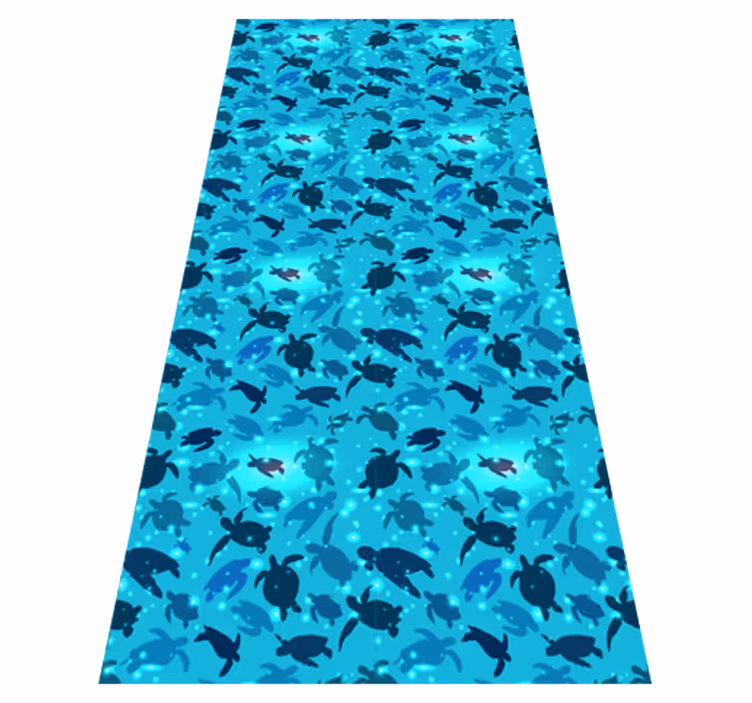 Alfombra vinílica animales tortugas nadando - TenVinilo