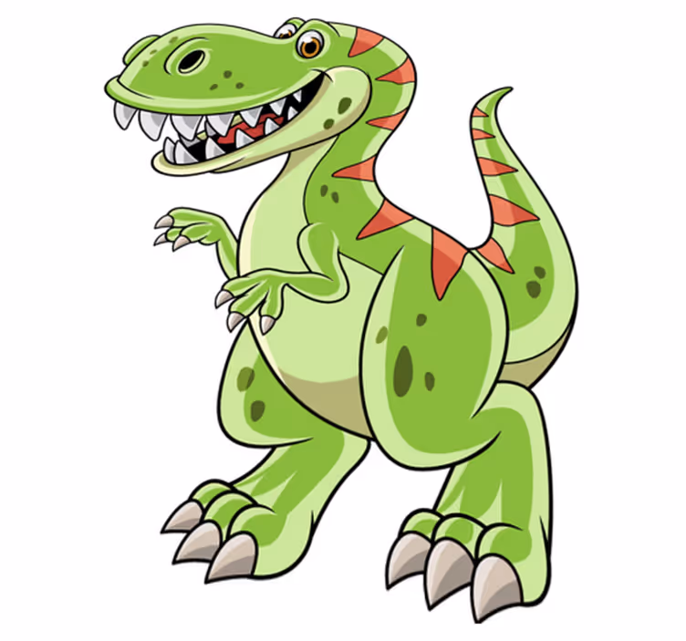 Alfombra vinílica animales tiranosaurio rex cartoon - TenVinilo