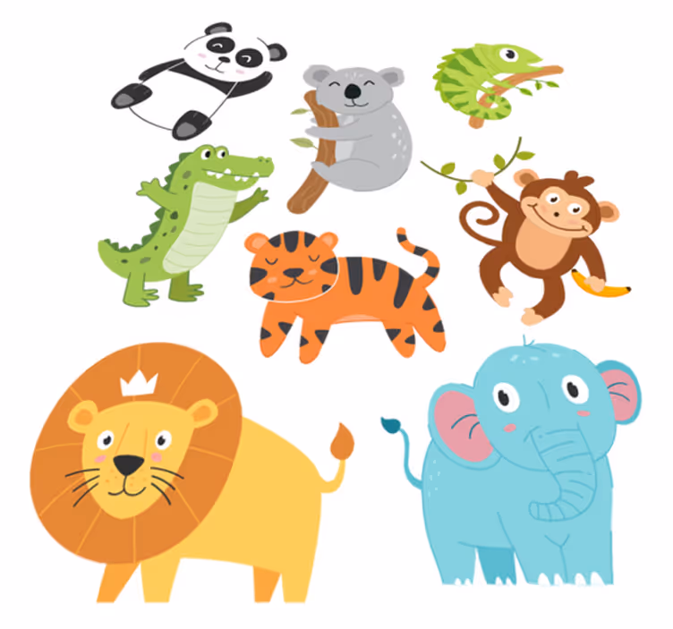 Alfombra vinílica animales dibujos de otoño - TenVinilo
