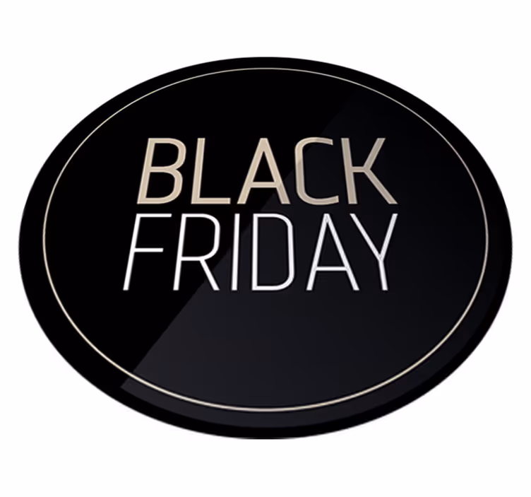 Alfombra vinílica black friday pegatina elegante oferta - TenVinilo