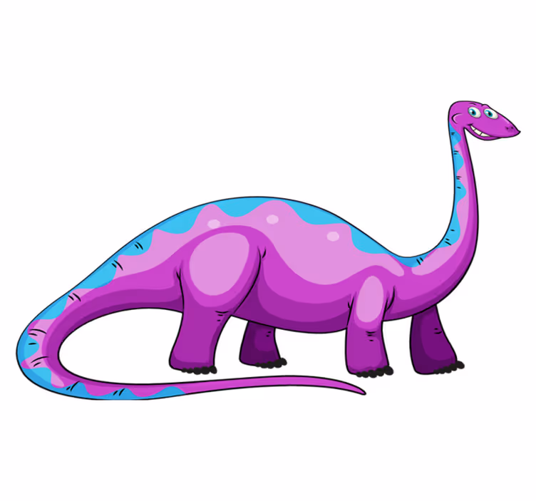 Alfombra vinílica animales dinosaurio púrpura divertido - TenVinilo