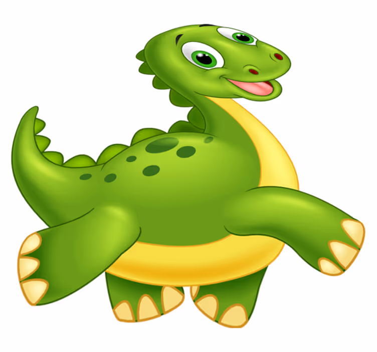 Alfombra vinílica animales dinosaurio verde bonito - TenVinilo