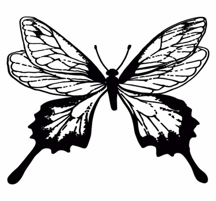 Alfombra vinílica animales mariposa elegante - TenVinilo