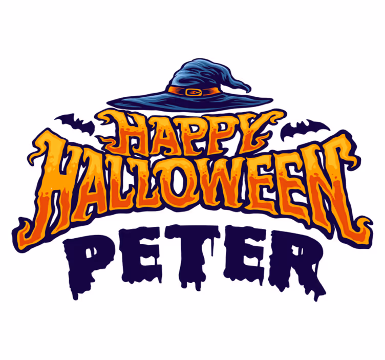 Alfombra vinílica halloween personalizada feliz - TenVinilo