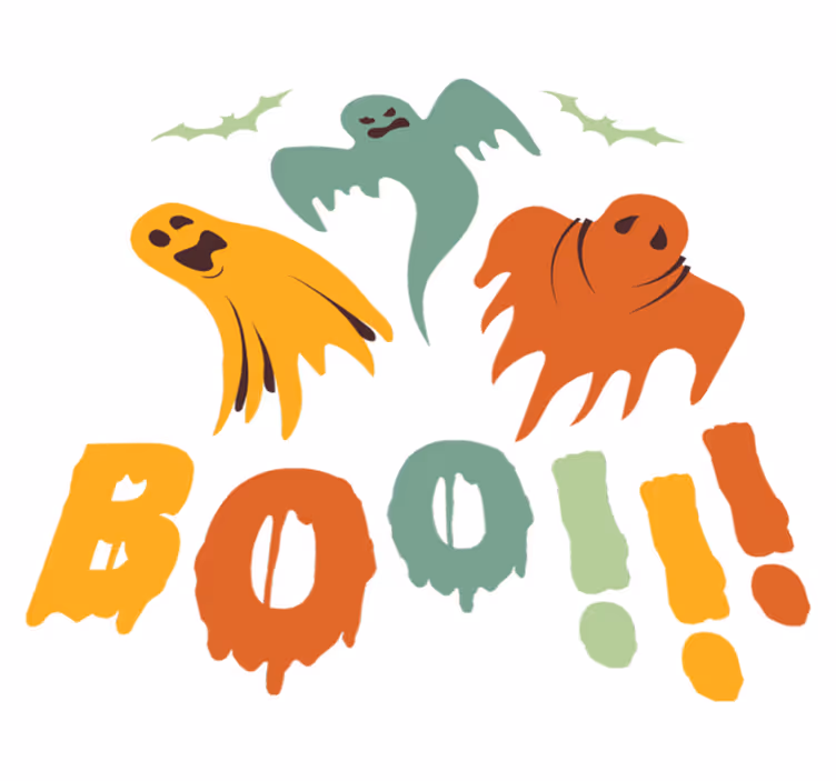 Alfombra vinílica halloween fantasmas boo - TenVinilo
