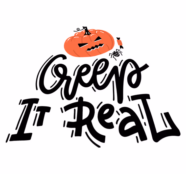 Alfombra vinílica halloween diseño calabaza terrorífica - TenVinilo