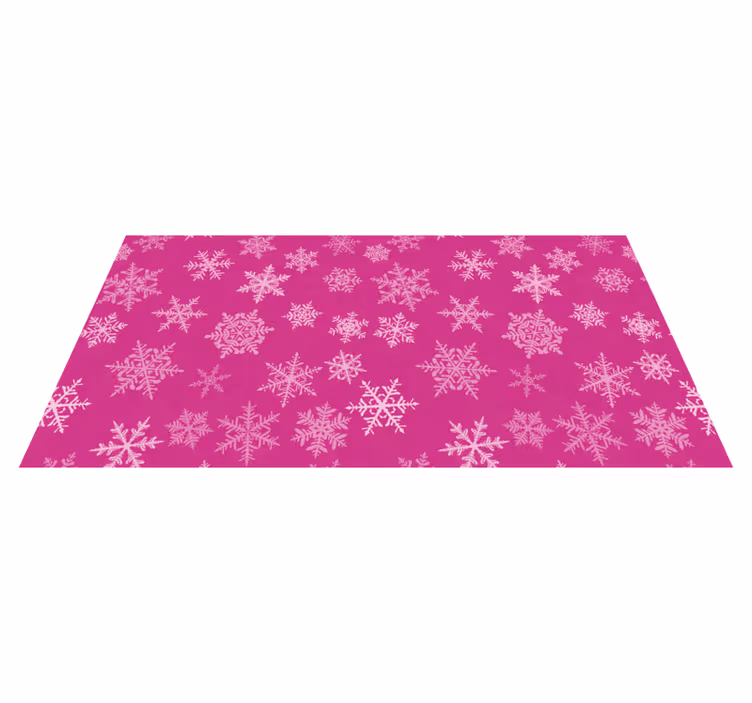 Alfombra vinílica navidad con diseño de copos de nieve - TenVinilo