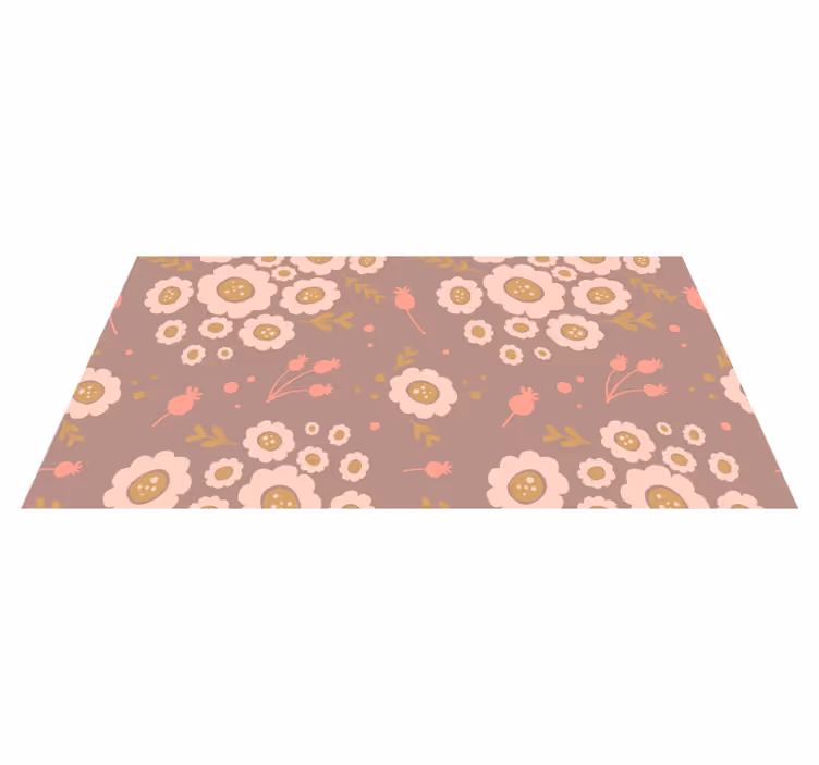 Alfombra vinílica flores en tonos pastel - TenVinilo