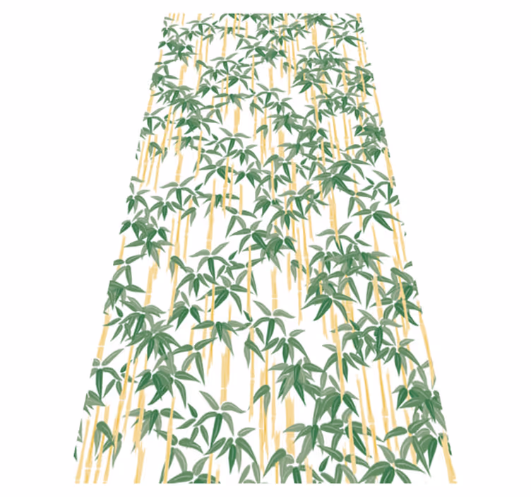 Alfombra vinílica flores y ramas de bambú para ventana - TenVinilo