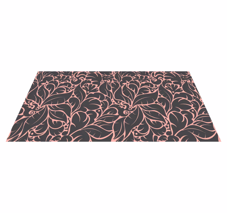 Alfombra vinílica flores diseño vintage floral - TenVinilo