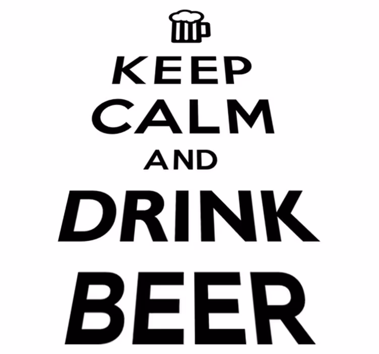 Alfombra vinílica cocina calma y disfruta de una cerveza - TenVinilo