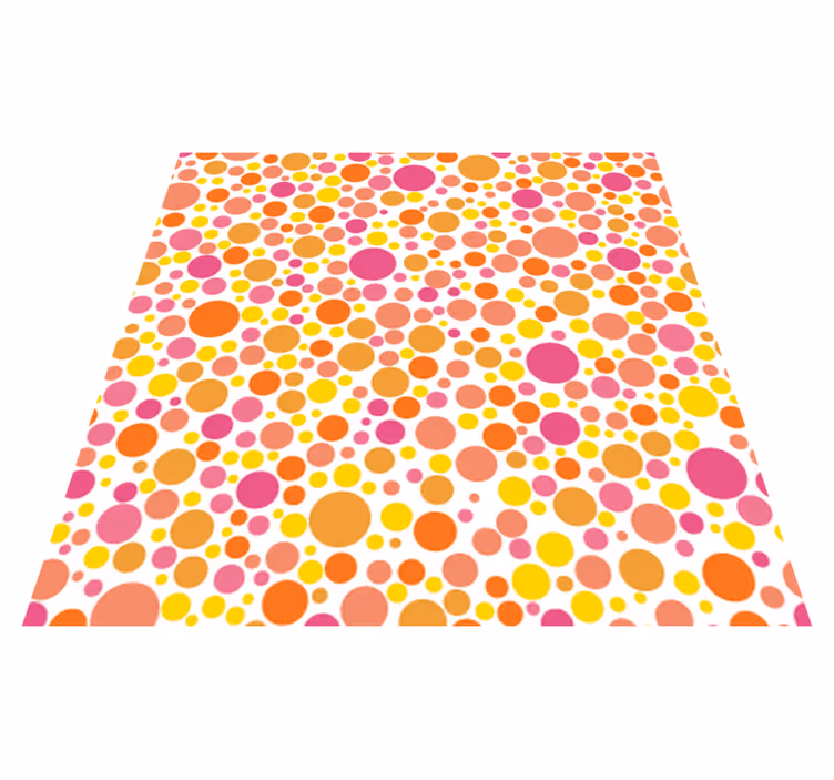 Alfombra vinílica comedor burbujas cálidas - TenVinilo