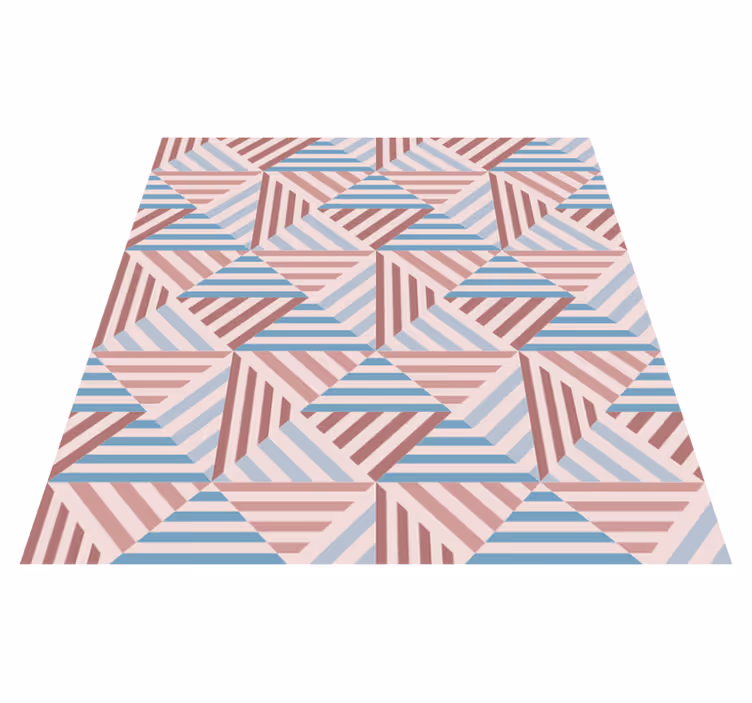 Alfombra vinílica comedor geometría abstracta - TenVinilo