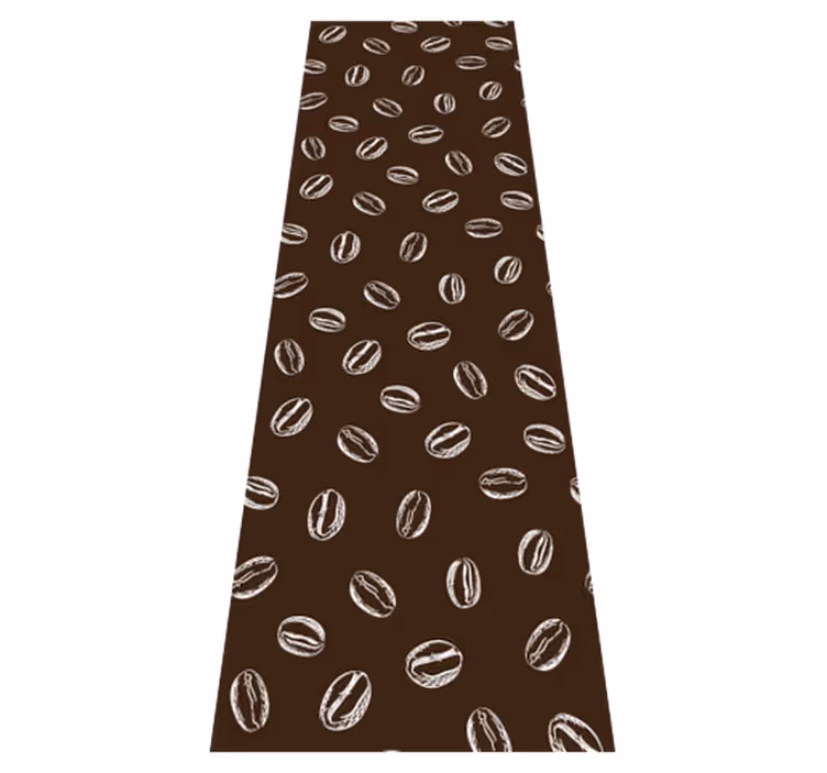 Alfombra vinílica cocina diseño de granos de café - TenVinilo