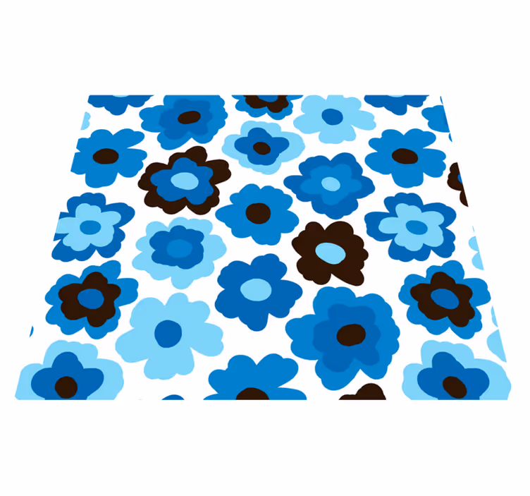 Alfombra vinílica dormitorio amapola azul - TenVinilo