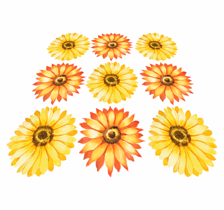 Alfombra vinílica dormitorio composición floral vibrante - TenVinilo