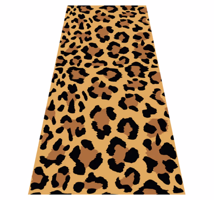 Alfombra vinílica animal print estampado de pantera - TenVinilo