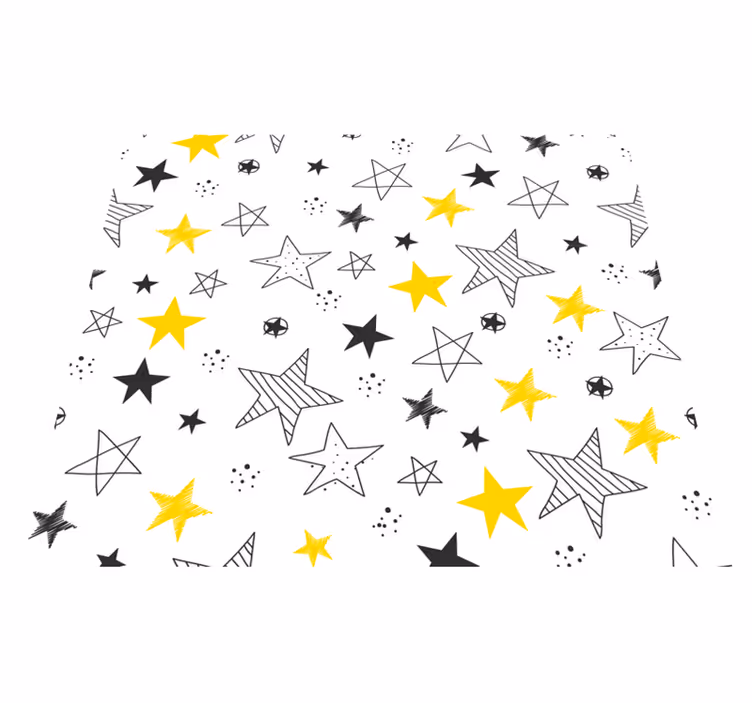 Alfombra vinílica estrellas patrón rock'n'roll - TenVinilo