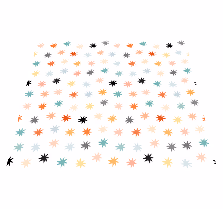 Alfombra vinílica estrellas diseño geométrico - TenVinilo