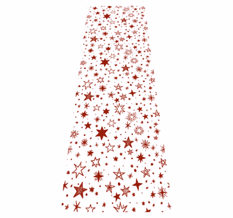 Alfombra vinílica estrellas acuarela roja - TenVinilo