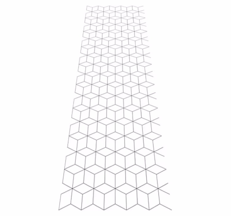 Alfombra vinílica geométrica patrón de cubos geométricos - TenVinilo