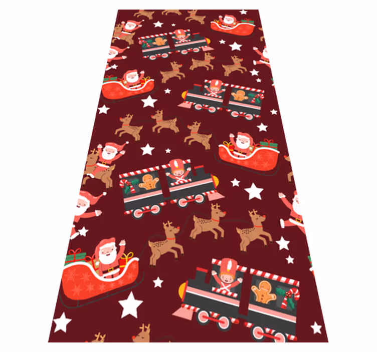 Alfombra vinílica navidad trineo de santa claus - TenVinilo